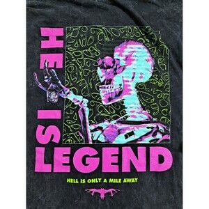 He is Legend Band Tour Tshirt Vintage Punk Metalcore Men’s XL Long Sleeve Skull